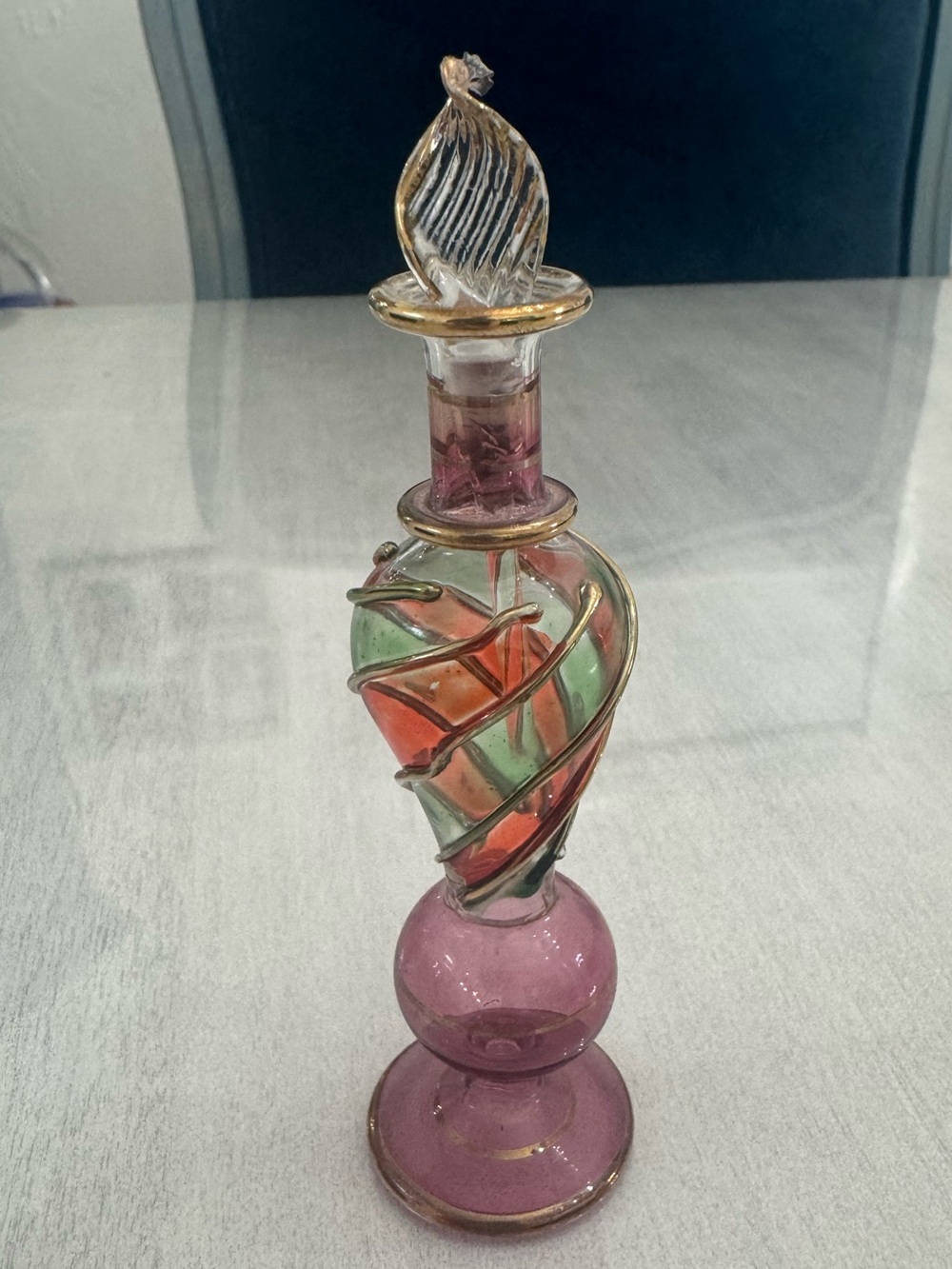 Egyptian Handmade Glass Perfume Bottle